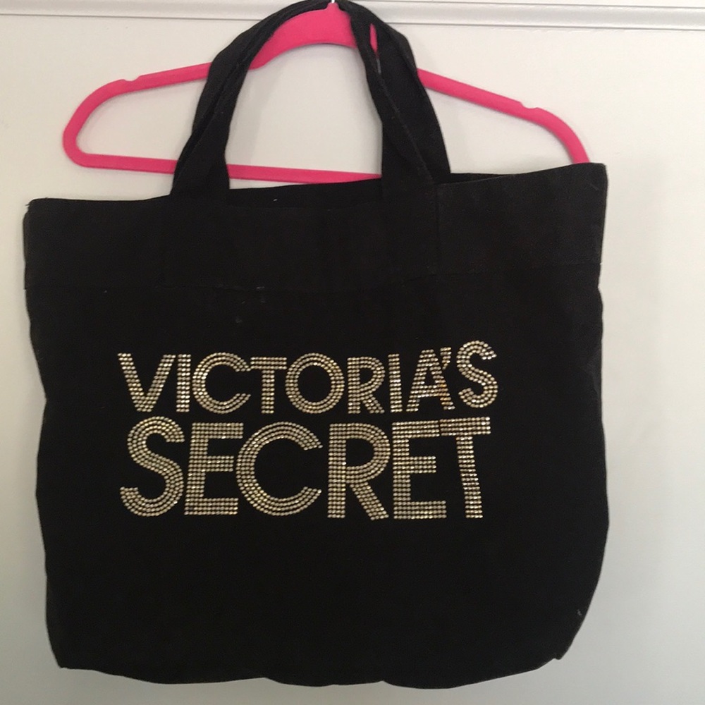Victoria’s Secret Black Bling Logo Tote Bag